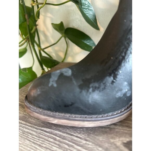 Black Perforated Mid-Calf Boots with Lace-Up Back – EU 40 - Picture 12 of 12